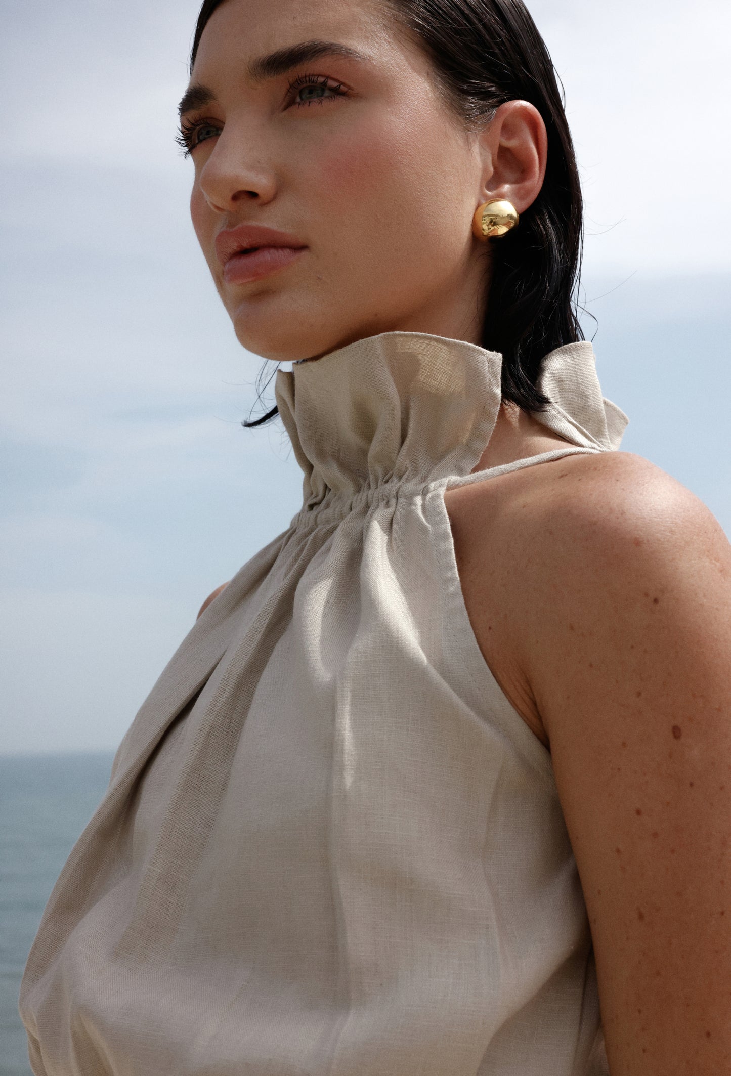 CLARA CAMEL BLOUSE
