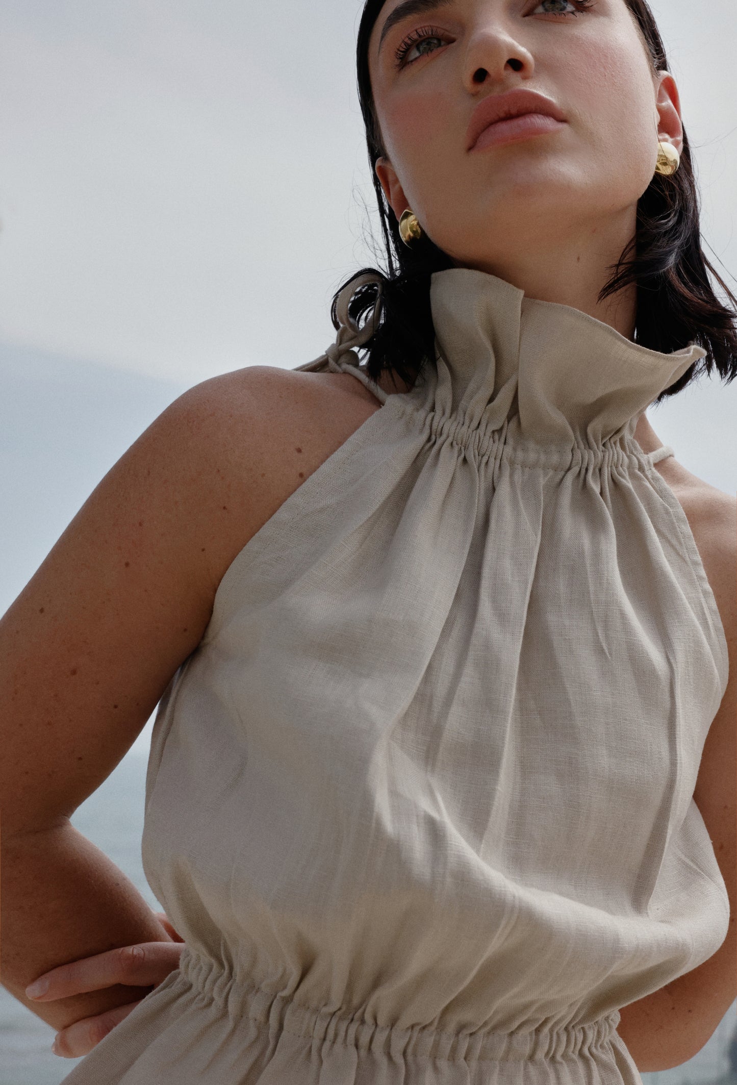 CLARA CAMEL BLOUSE
