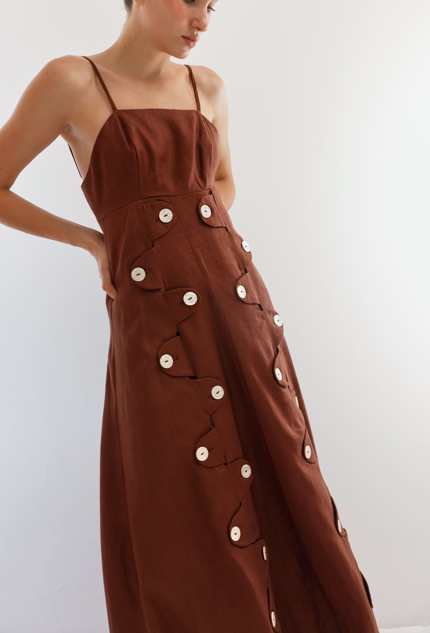 JULIETA DRESS BROWN