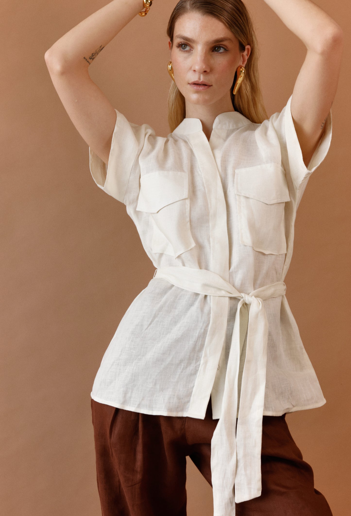 CAMEL MARGARITA BLOUSE