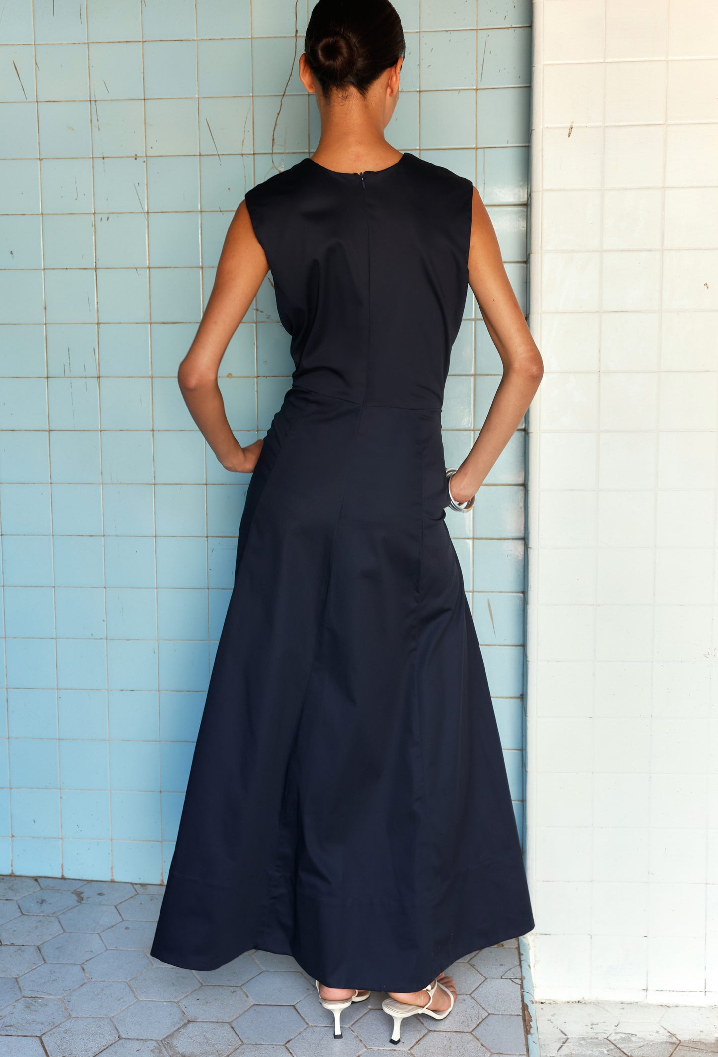FABIOLA DRESS NAVY BLUE