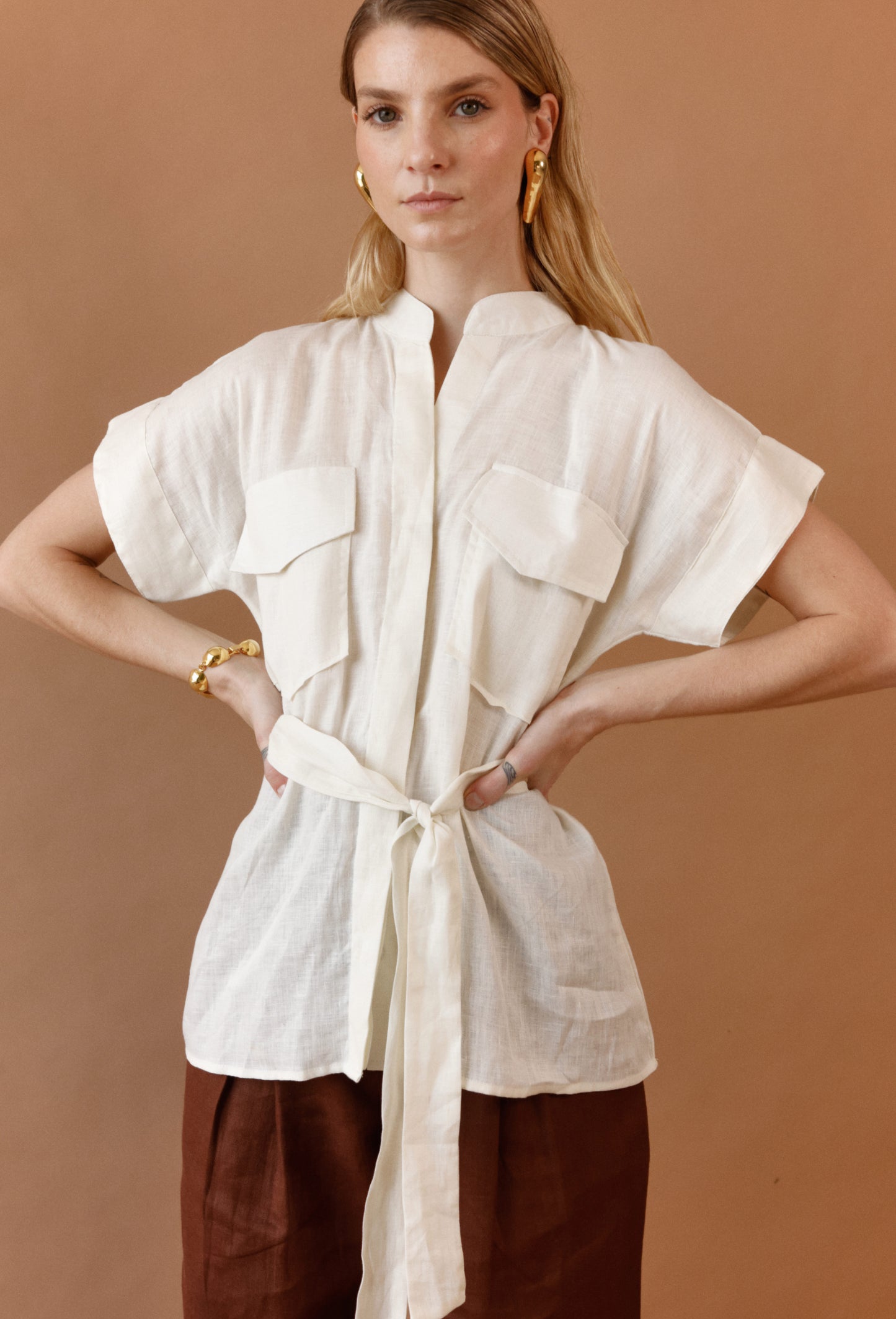 CAMEL MARGARITA BLOUSE