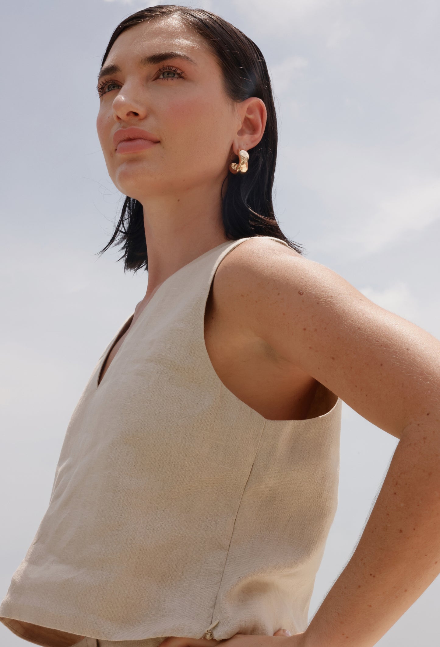 KELIA CAMEL BLOUSE