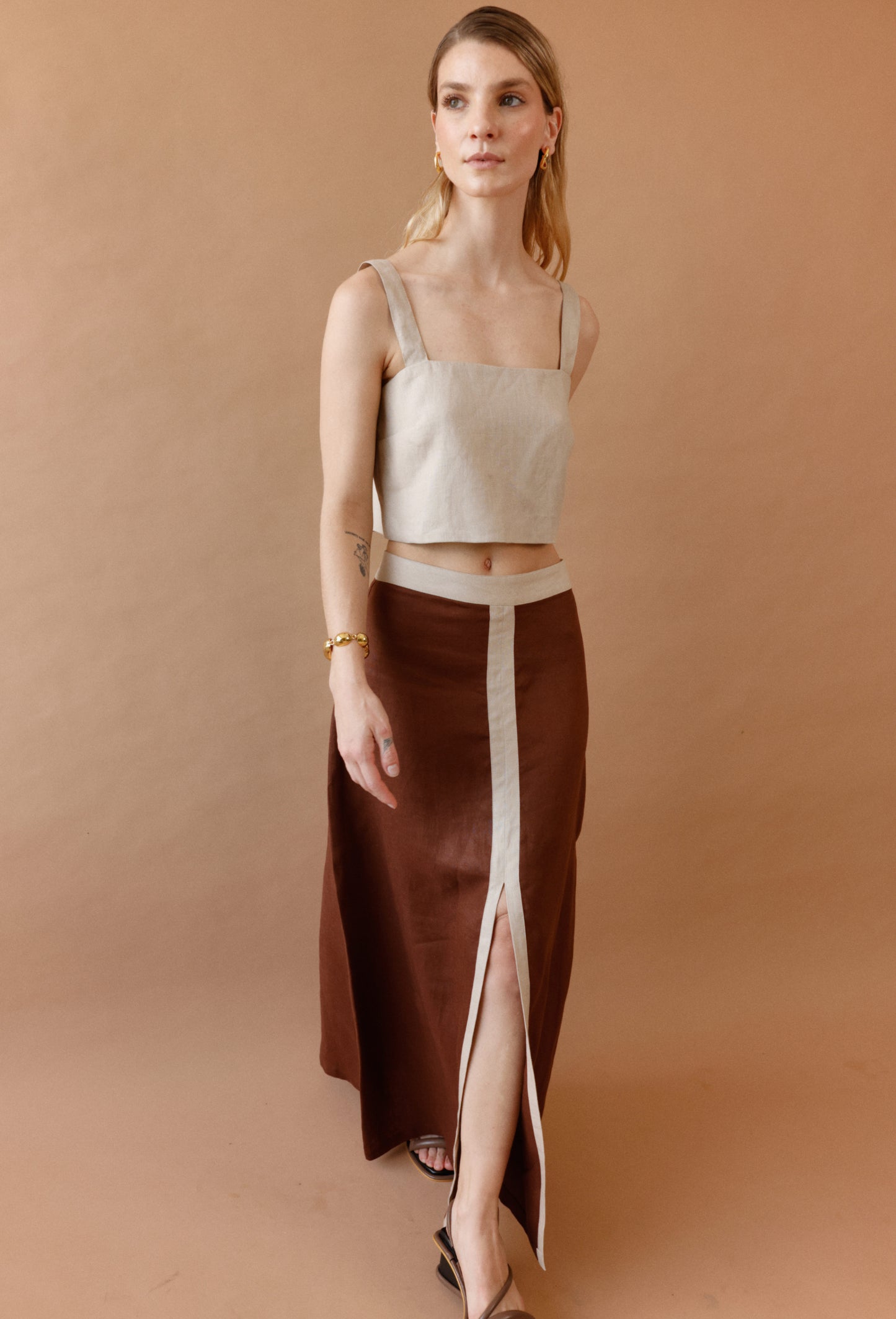 KATIA CROP TOP CAMEL