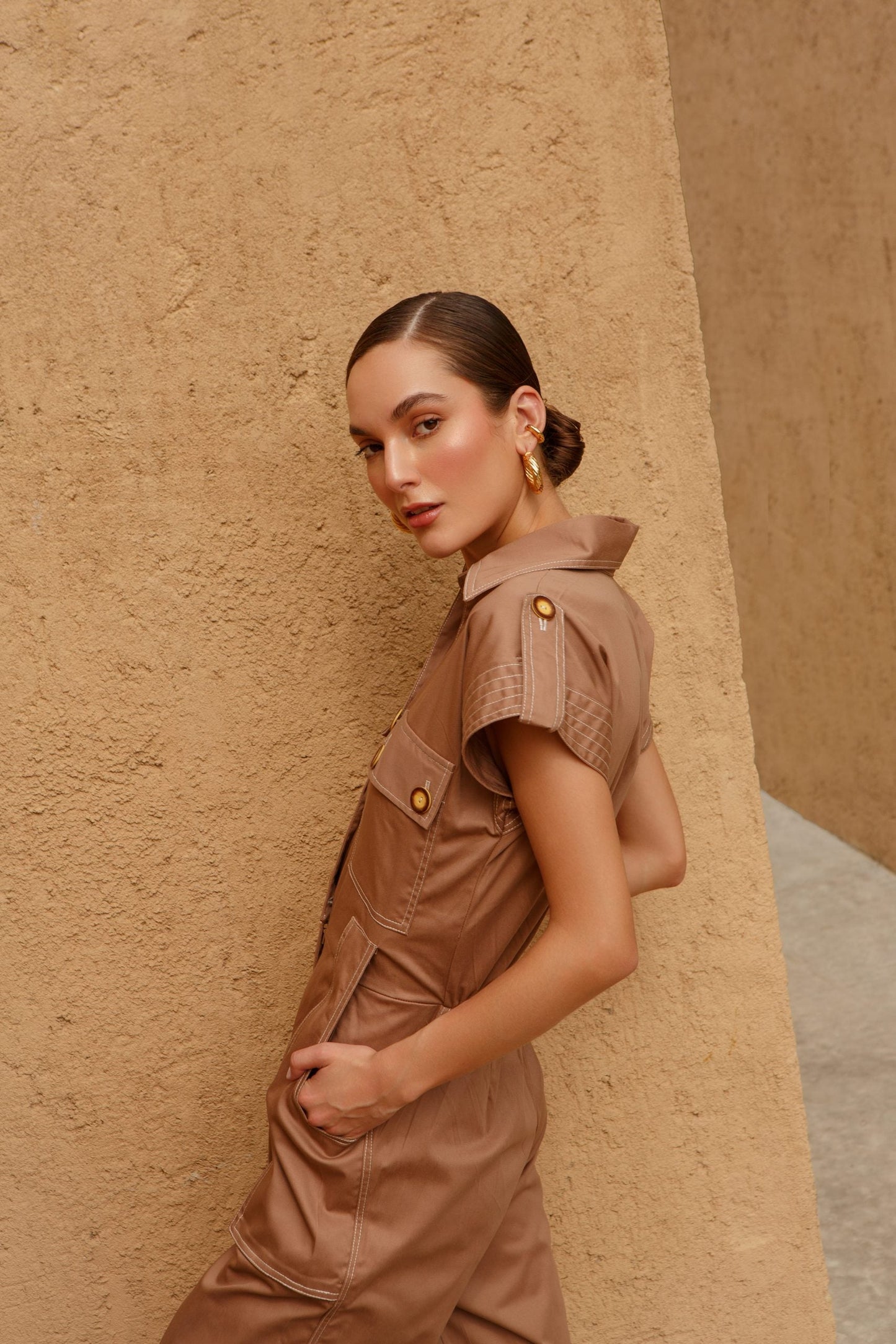 NADIA CAMEL JUMPSUIT