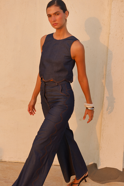 ALMENDRA BLOUSE DENIM