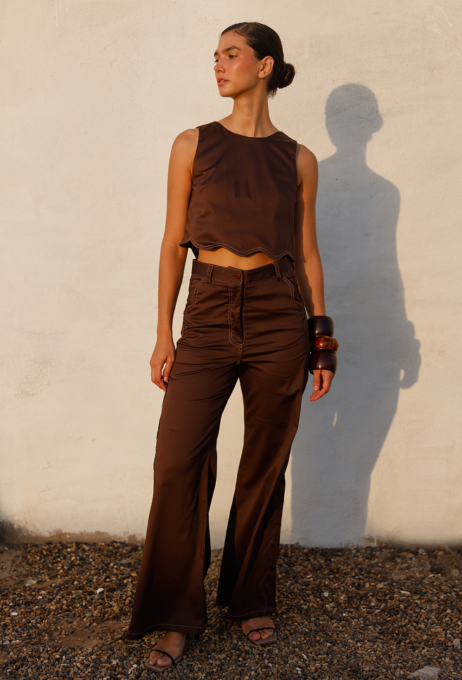 ALMENDRA BLOUSE BROWN