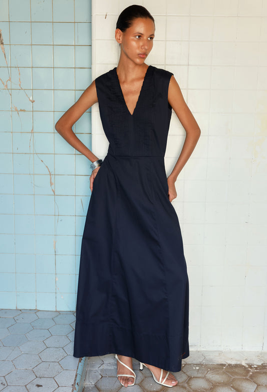 FABIOLA DRESS NAVY BLUE