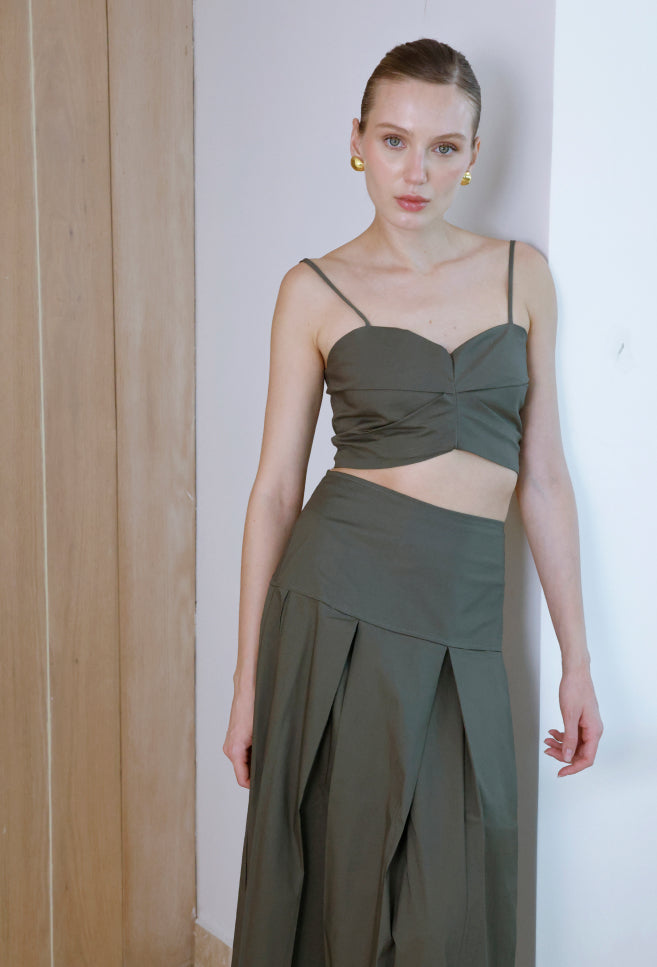 CELIA CROP TOP GREEN