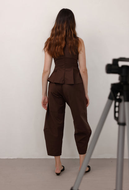 LIRA BLOUSE BROWN