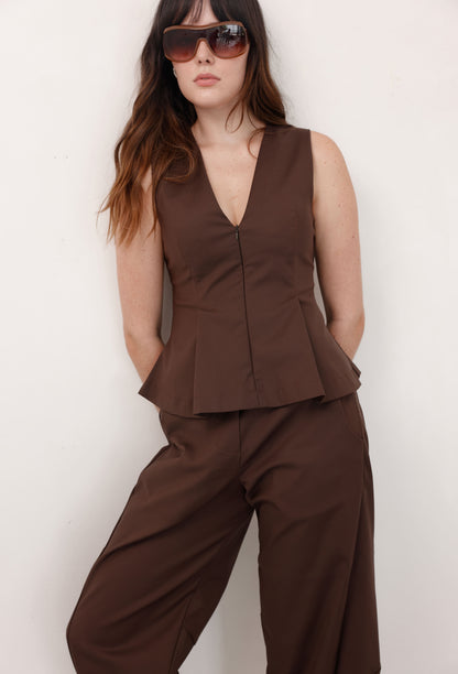 LIRA BLOUSE BROWN