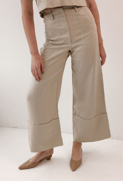 LUCIANA PANT CAMEL LINEN