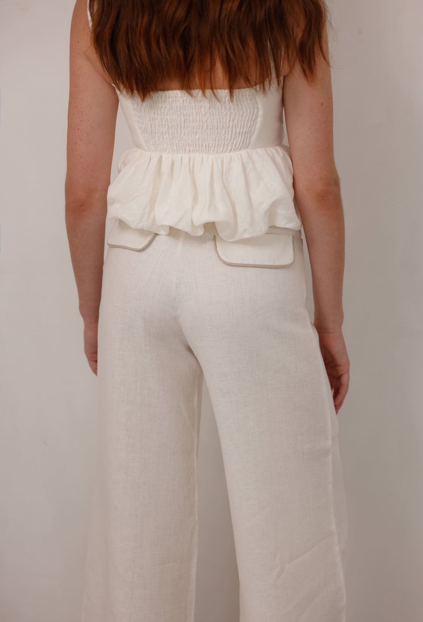 ISIDORA PANT WHITE - CAMEL