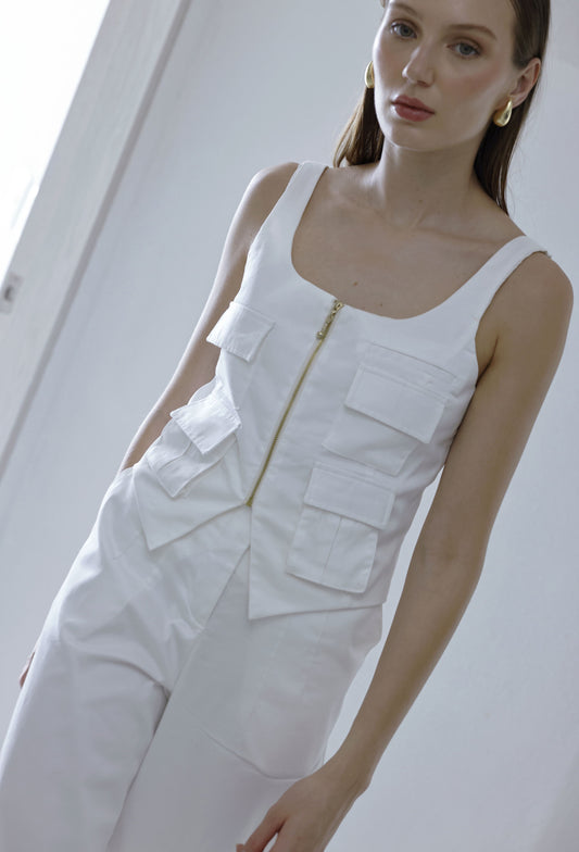 ADELA VEST WHITE