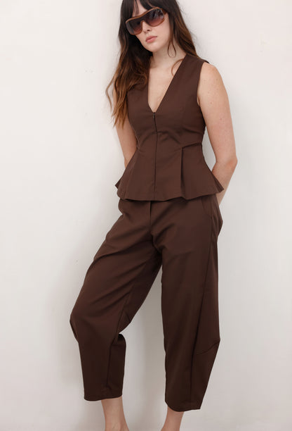 LIRA BLOUSE BROWN