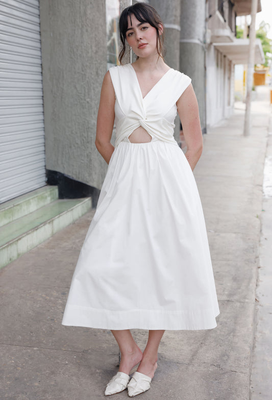 ENORA DRESS WHITE