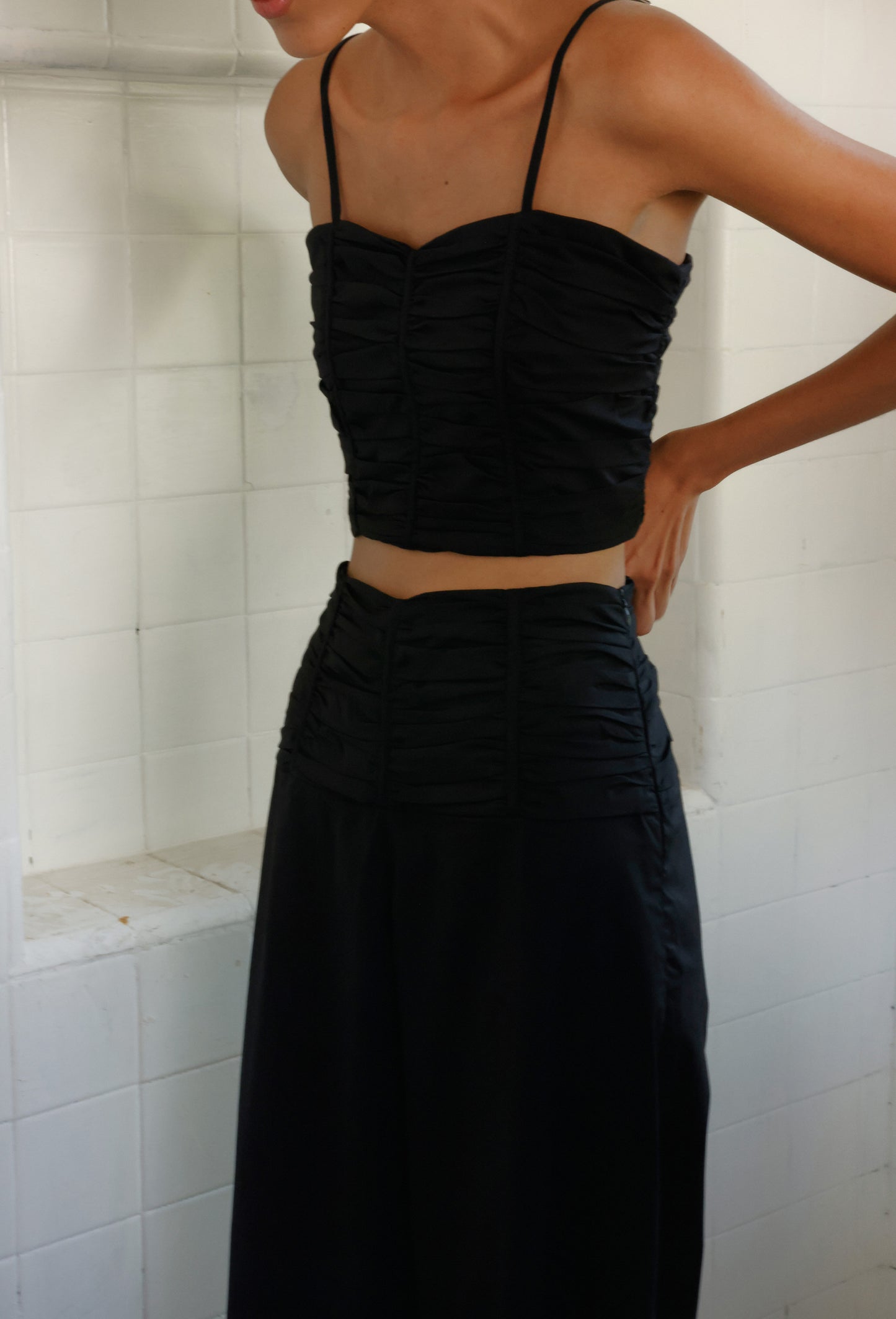 LUNA CROP TOP BLACK