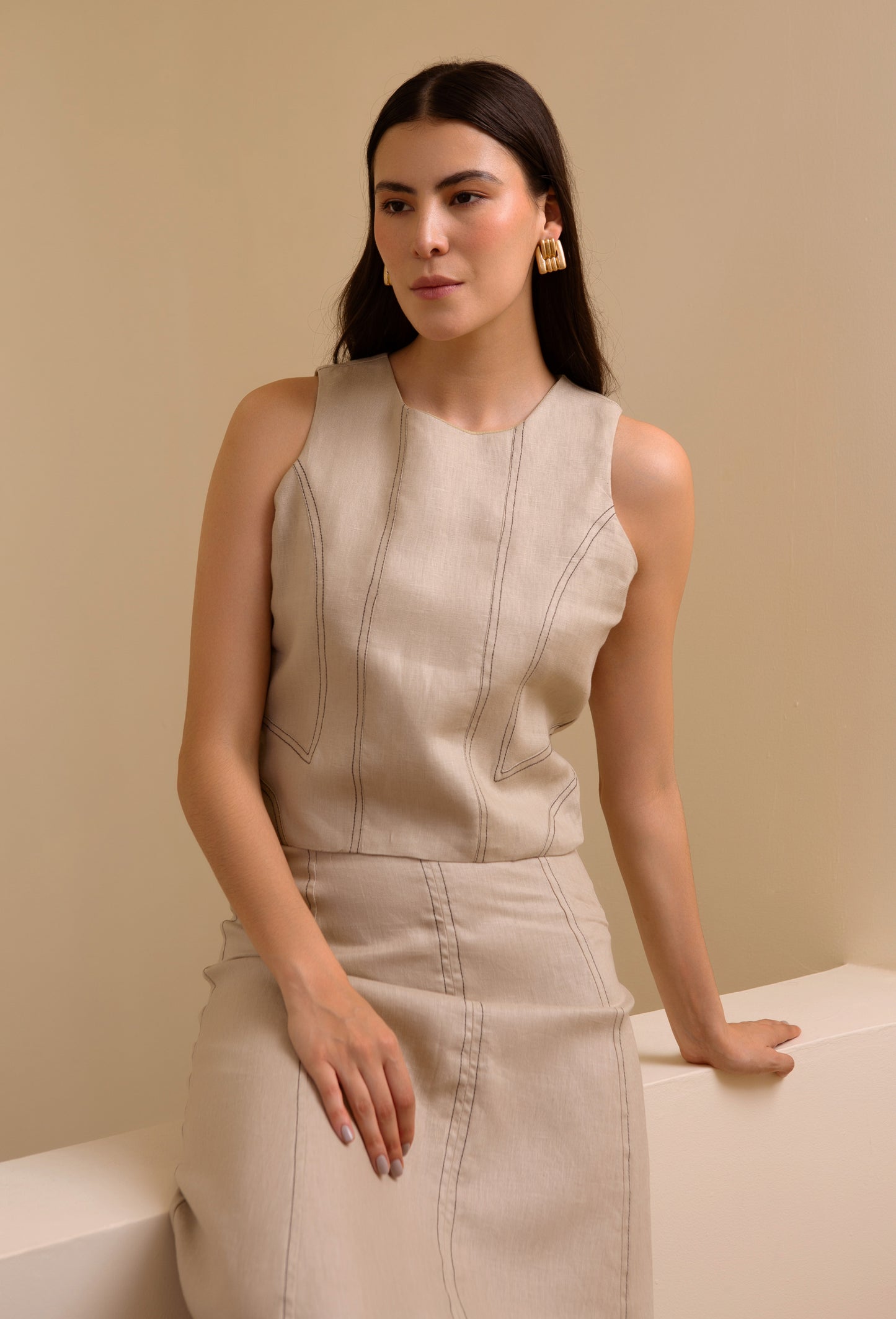GRETA BLOUSE CAMEL
