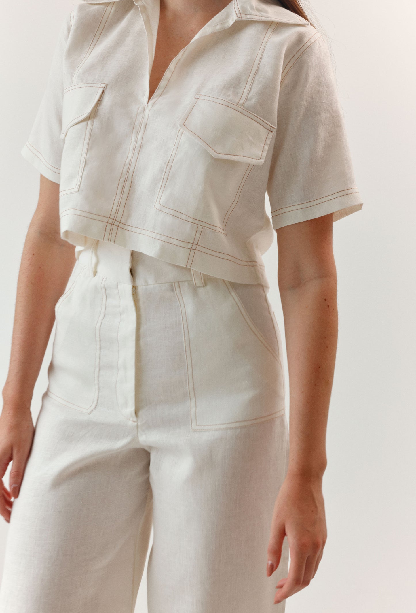 FREYA BLOUSE WHITE LINEN