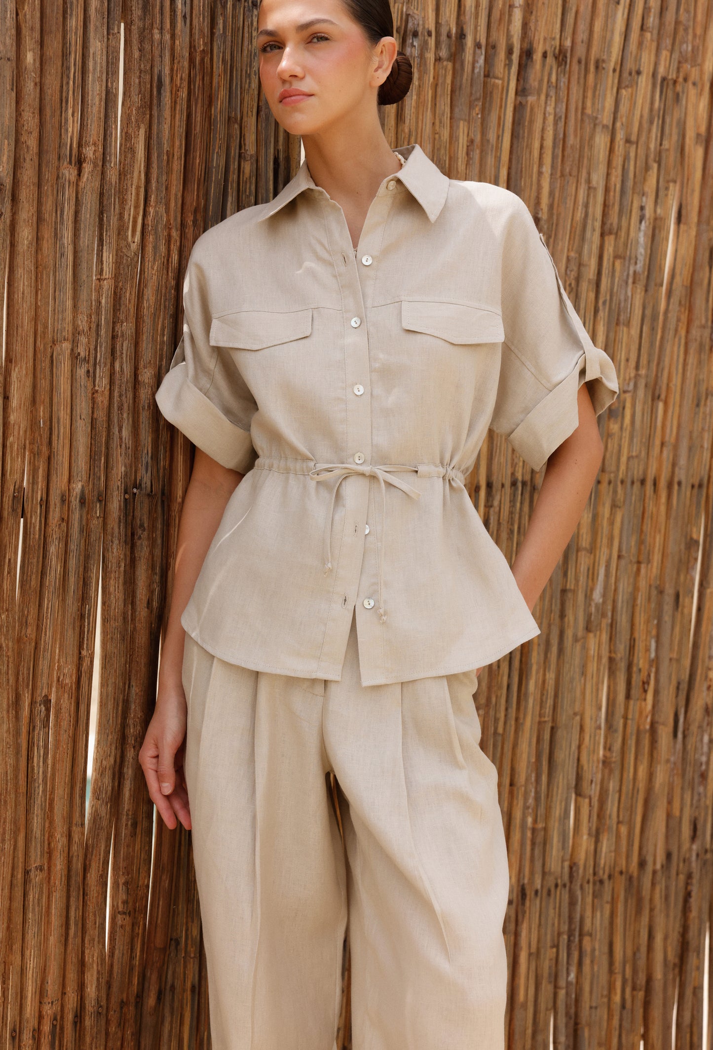 LAIA CAMEL BLOUSE