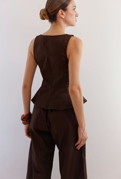 ADA BLOUSE BROWN