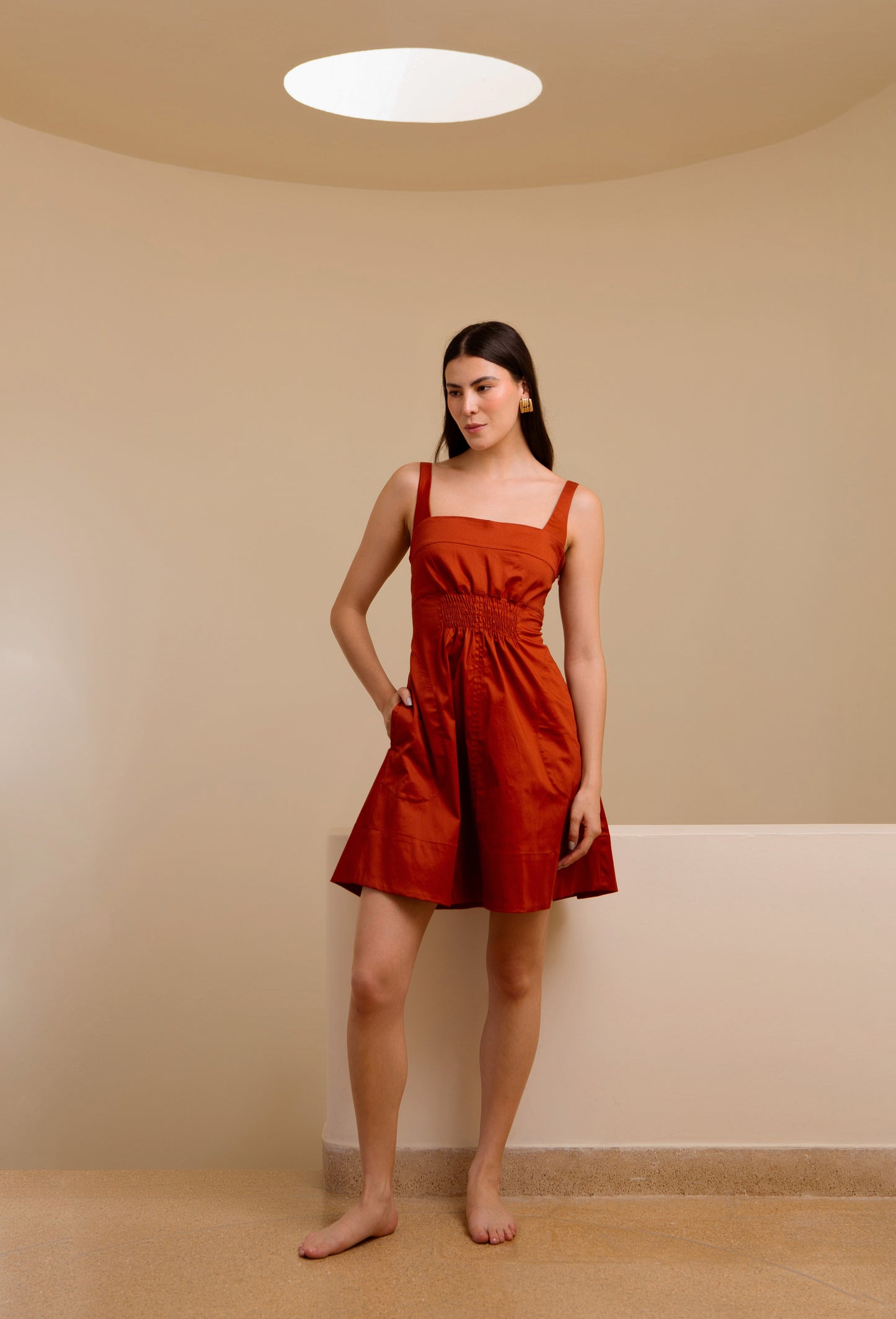 TERESA DRESS TERRACOTTA