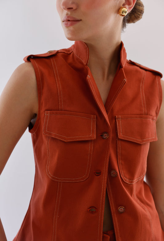 MALIA BLOUSE TERRACOTA