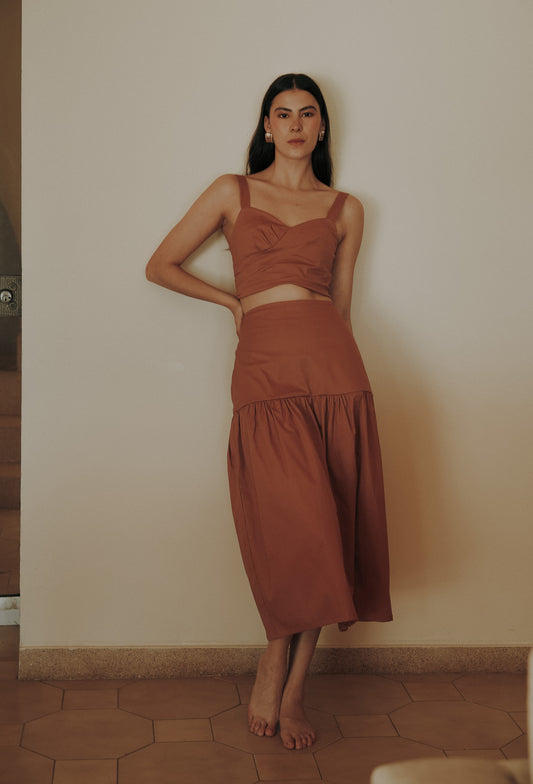 REBECA SKIRT BROWN