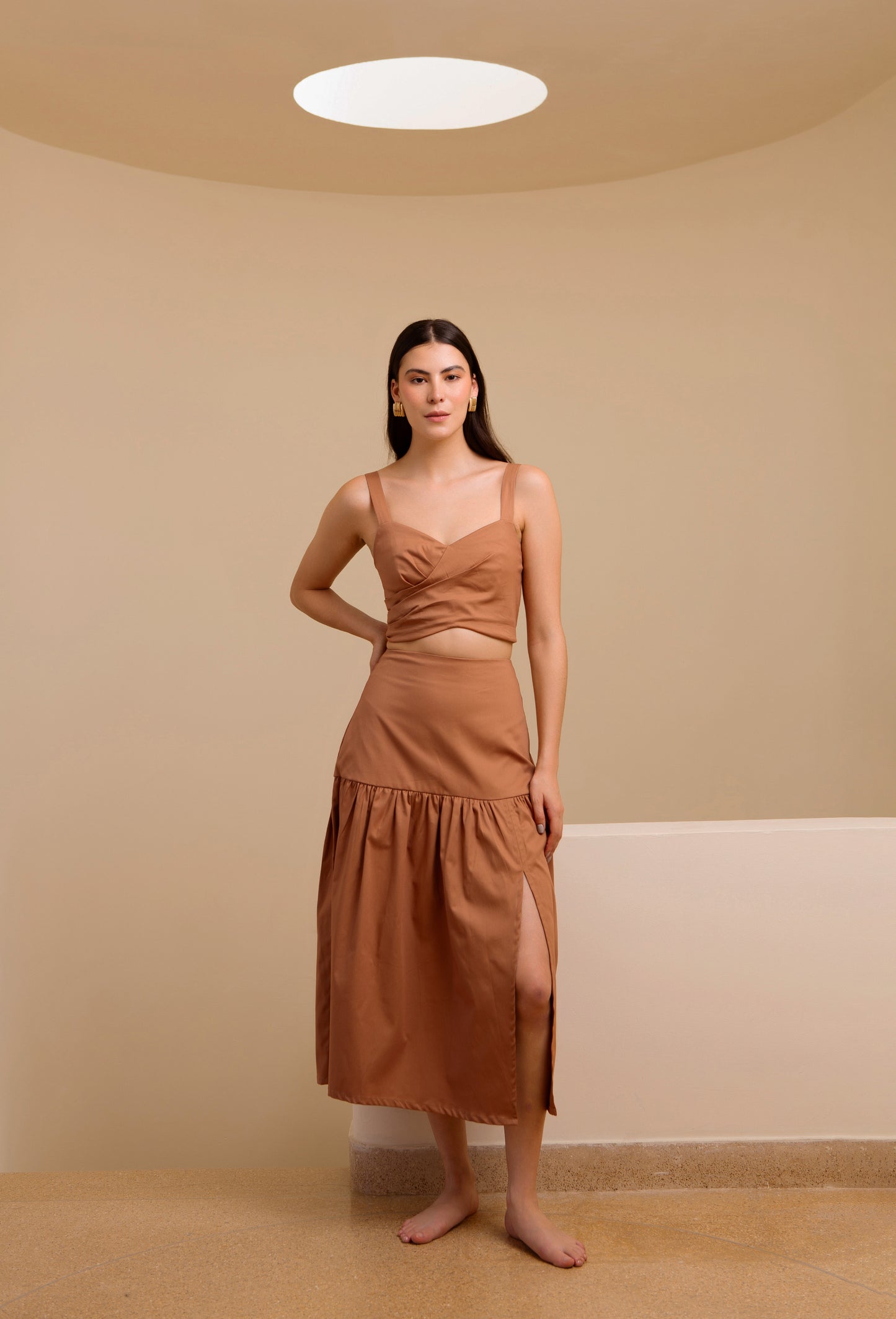 REBECA SKIRT BROWN