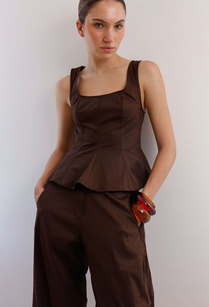 ADA BLOUSE BROWN