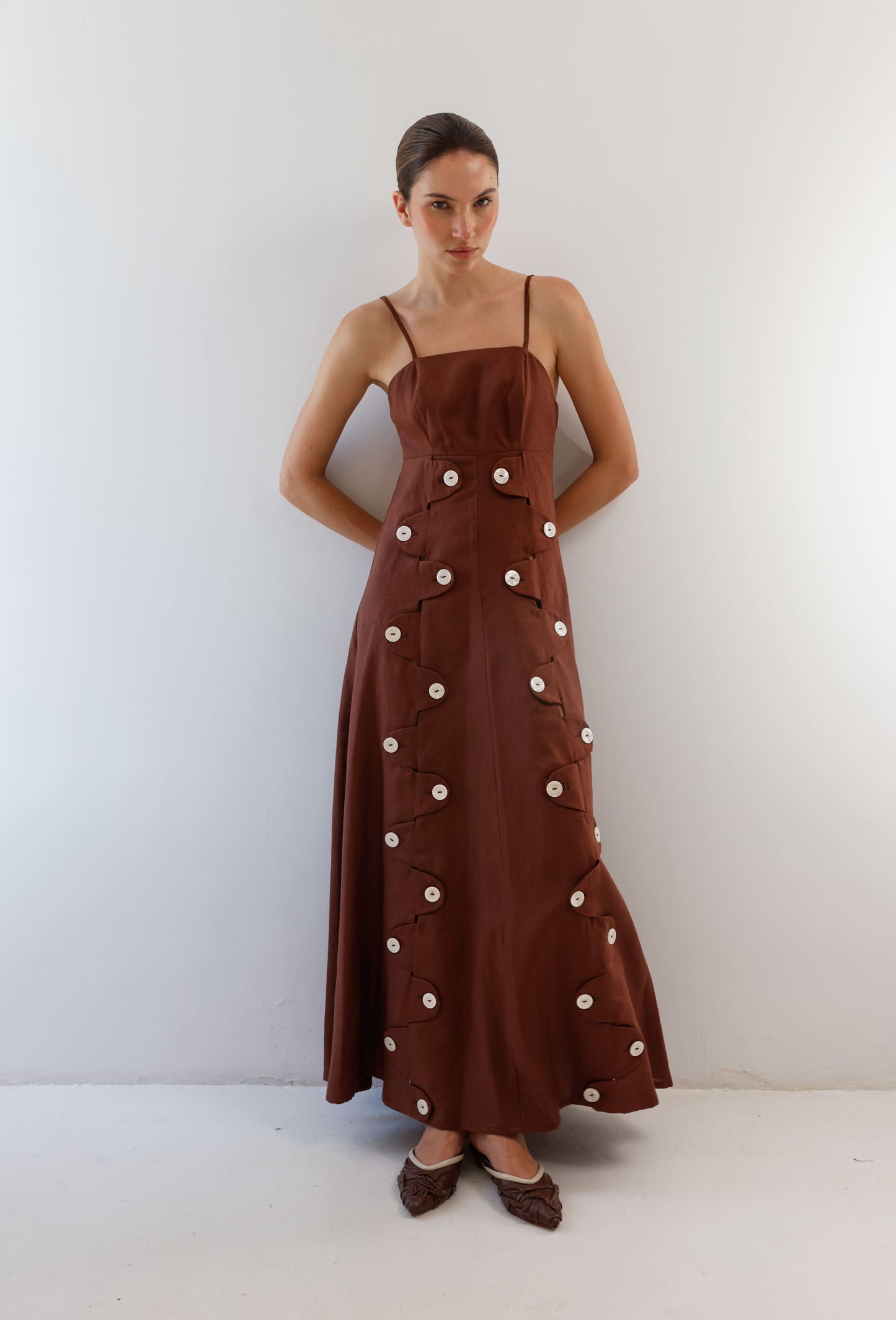 JULIETA DRESS BROWN