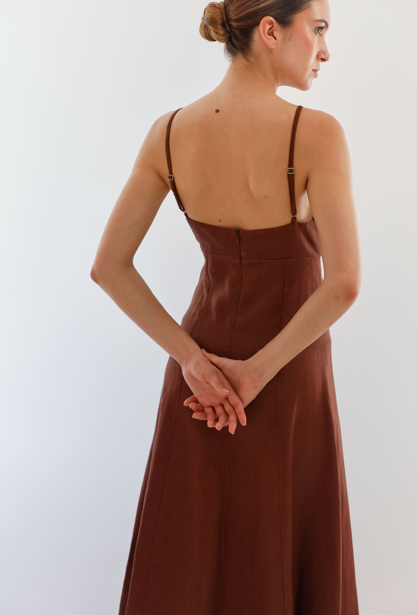 JULIETA DRESS BROWN