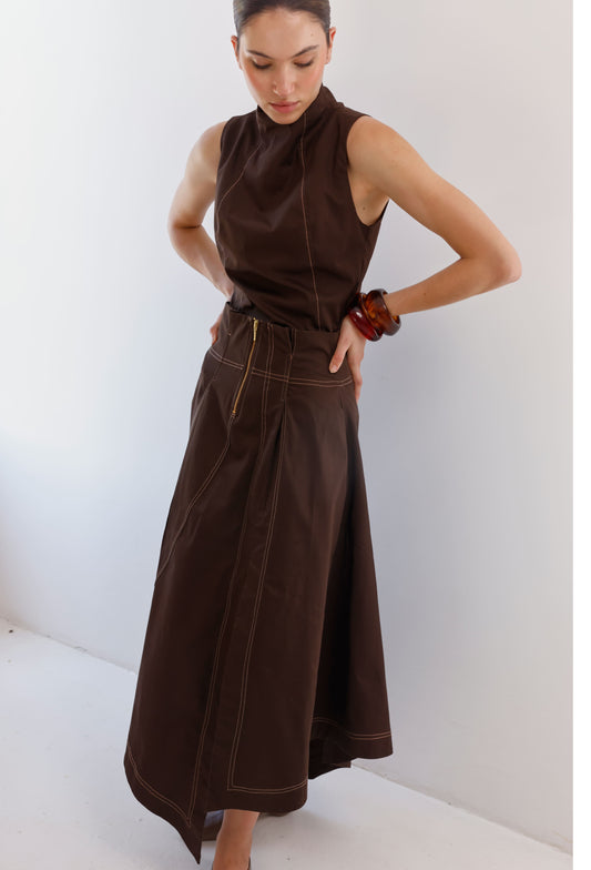 BELINDA SKIRT BROWN