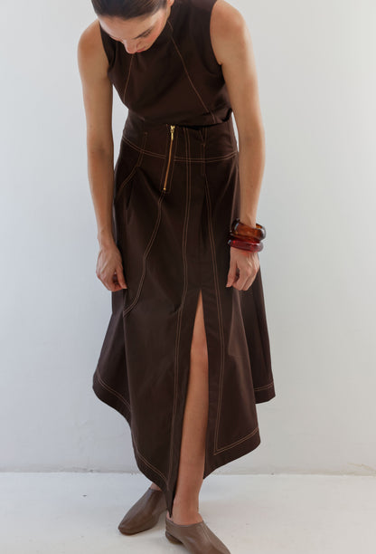 BELINDA SKIRT BROWN
