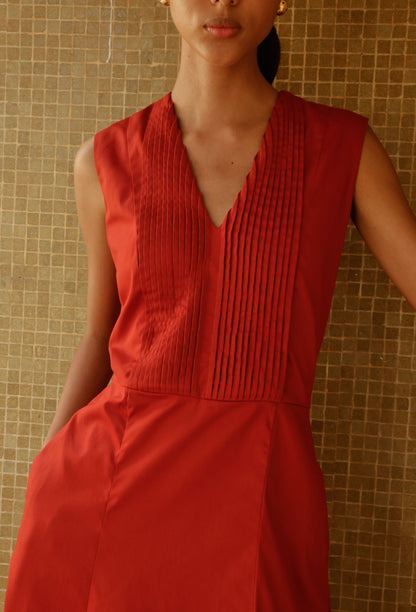FABIOLA DRESS TERRACOTA