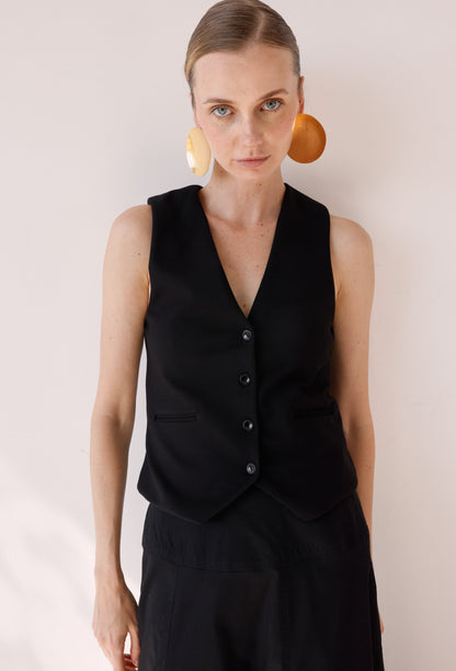 LEILA VEST BLACK