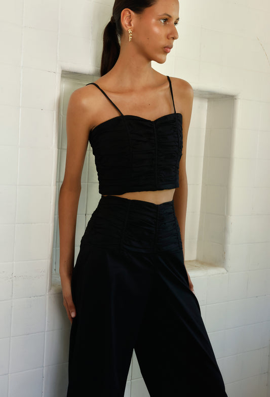 LUNA CROP TOP BLACK