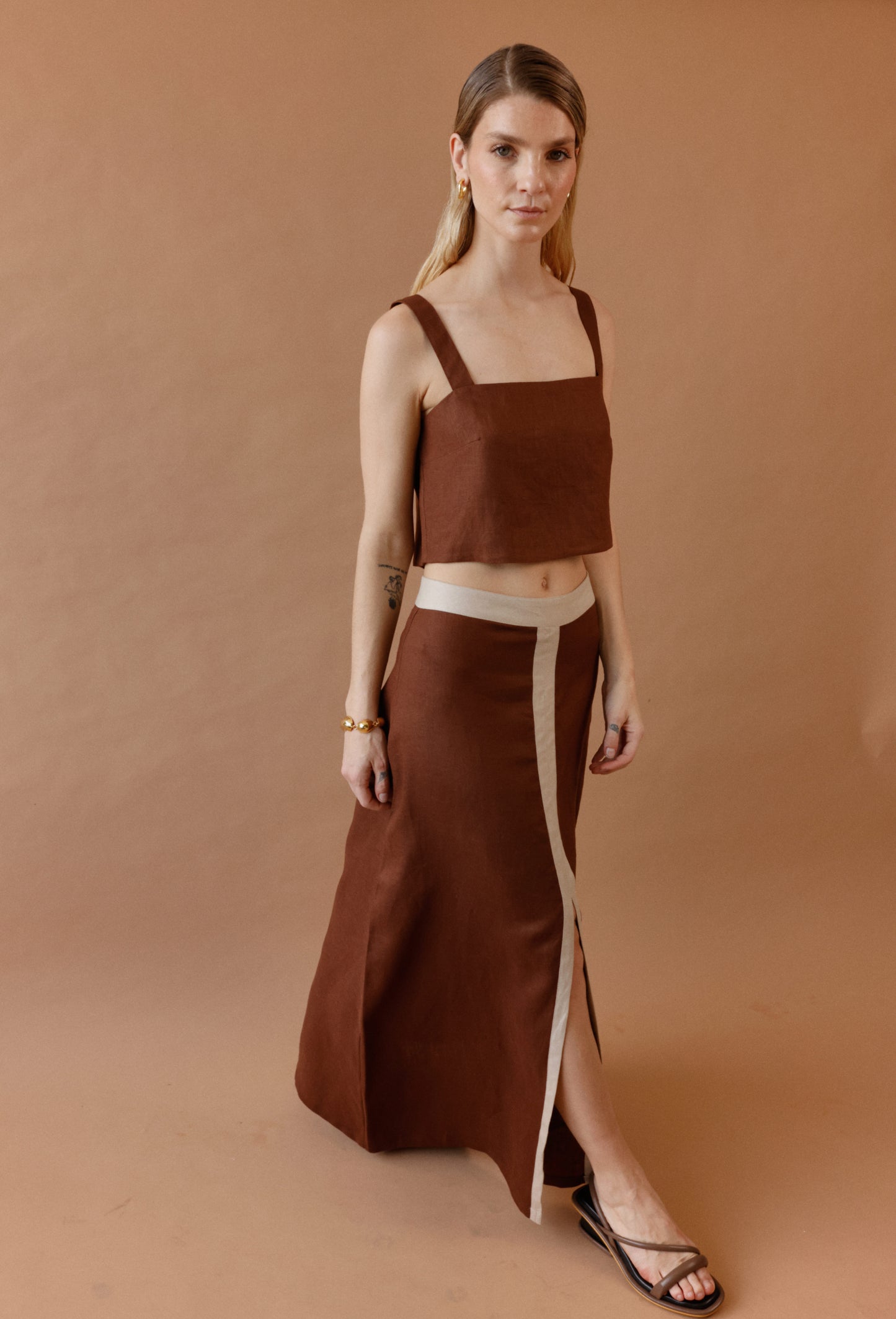 MARIA JOSE SKIRT BROWN