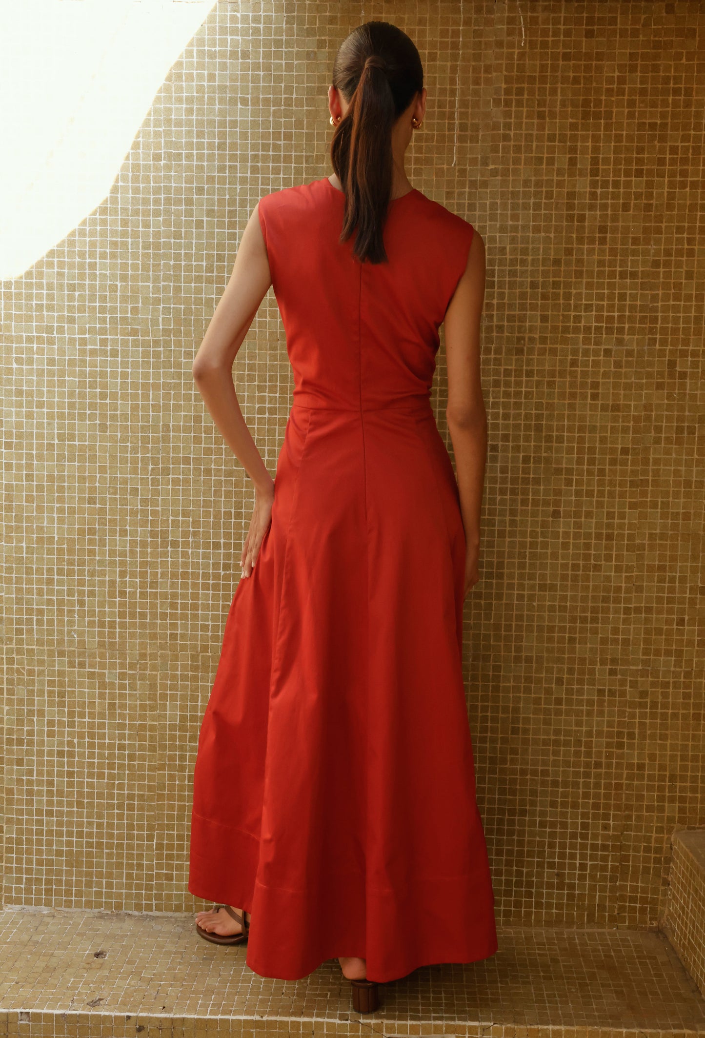 FABIOLA DRESS TERRACOTA