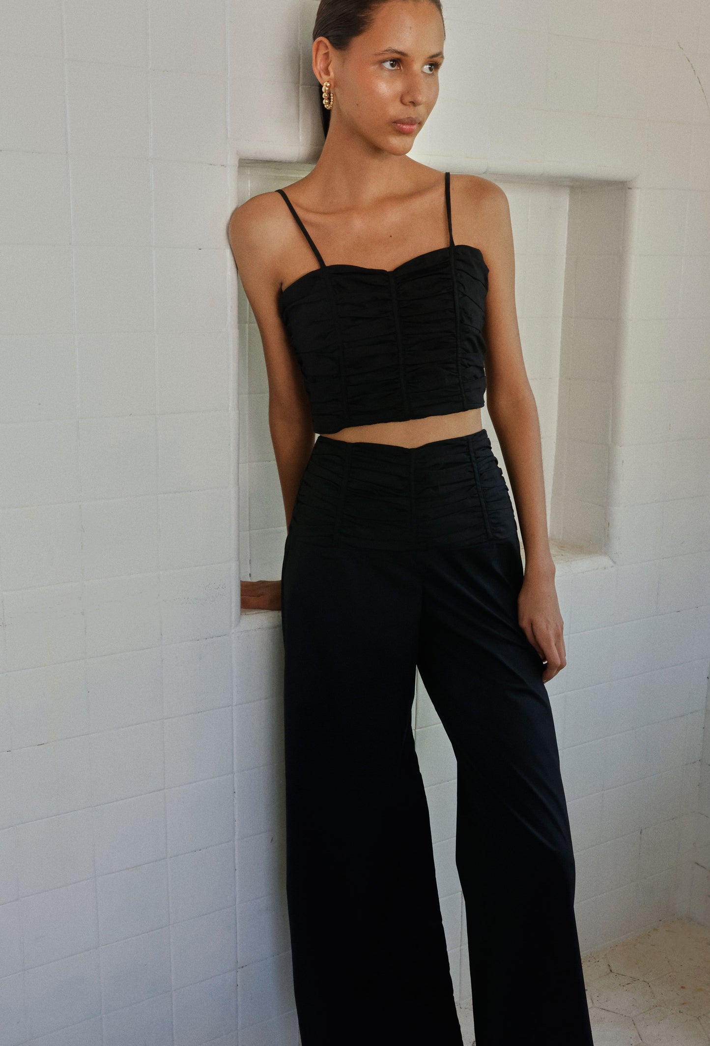 LUNA CROP TOP BLACK