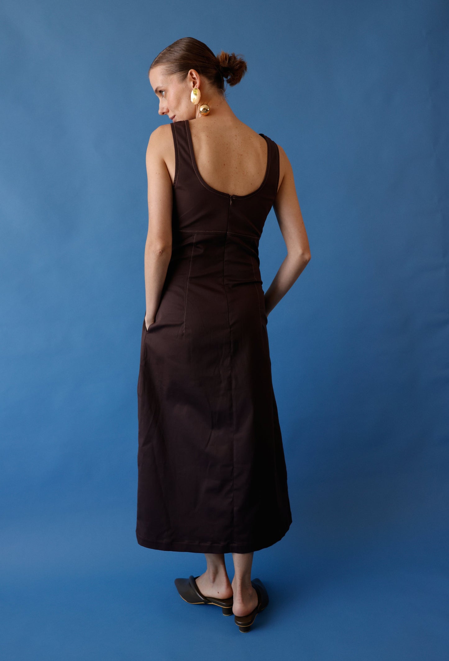 ELEONORA DRESS BROWN