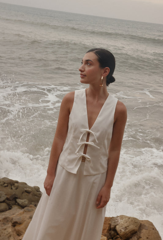 FLORA VEST WHITE