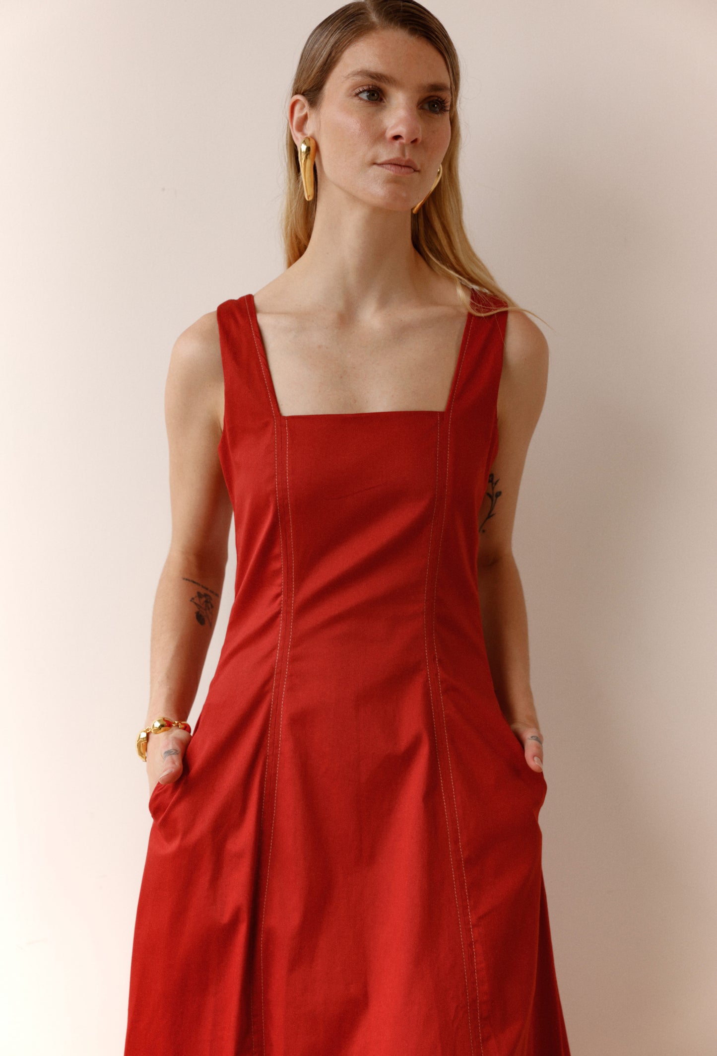 CARLOTA DRESS TERRACOTA