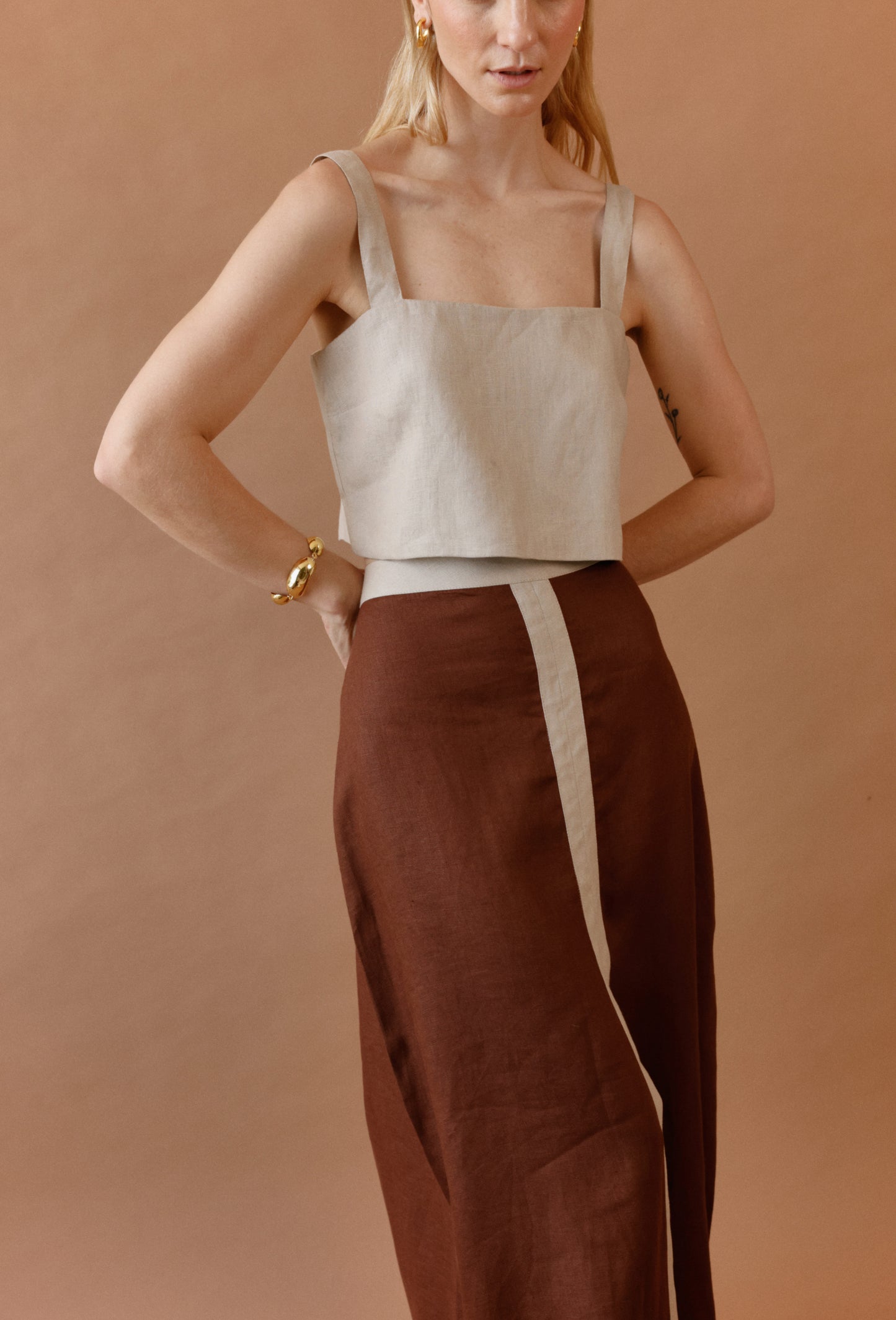 KATIA CROP TOP CAMEL
