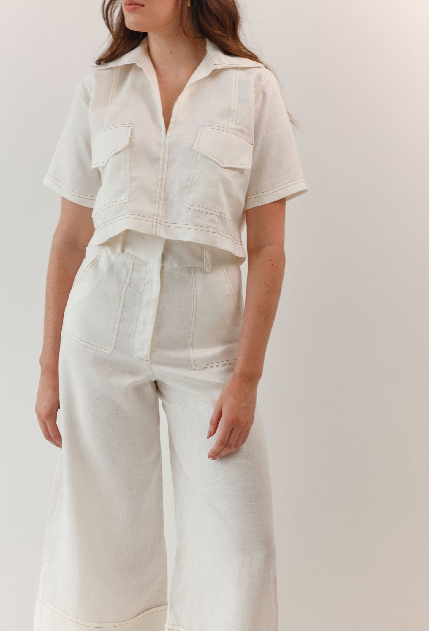 FREYA BLOUSE WHITE LINEN