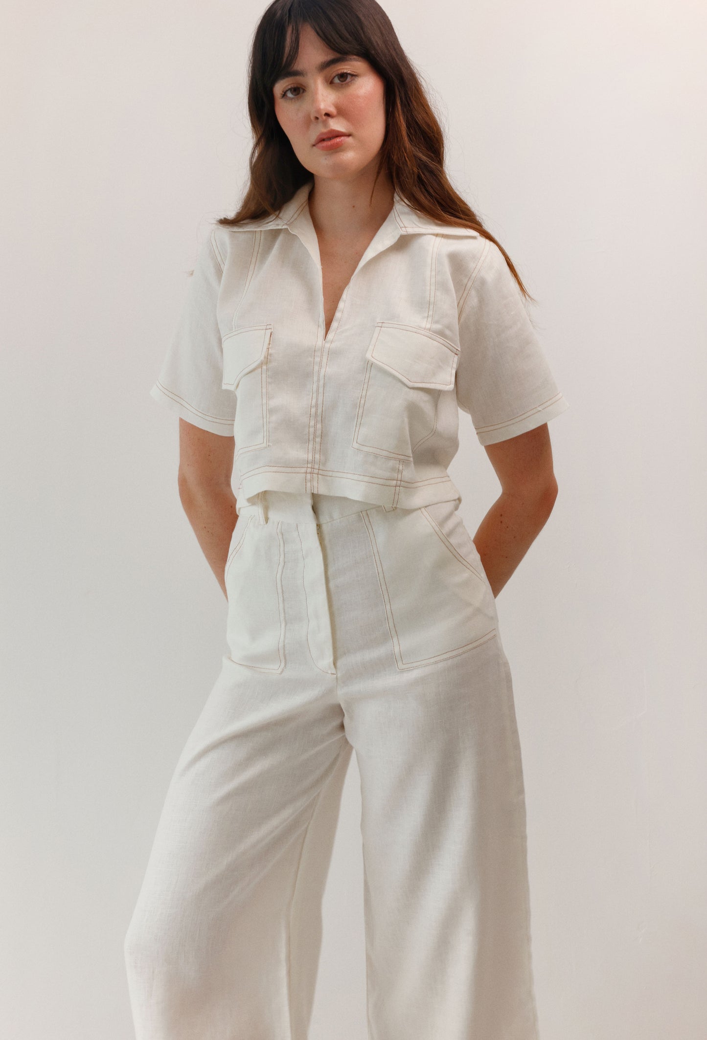 FREYA BLOUSE WHITE LINEN