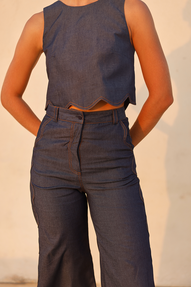 ALMENDRA BLOUSE DENIM