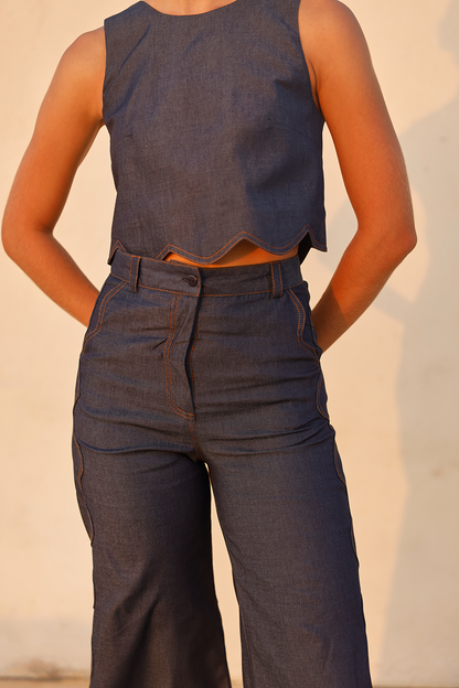 ALMENDRA BLOUSE DENIM