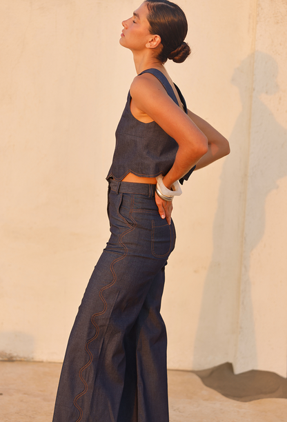 ALMENDRA BLOUSE DENIM