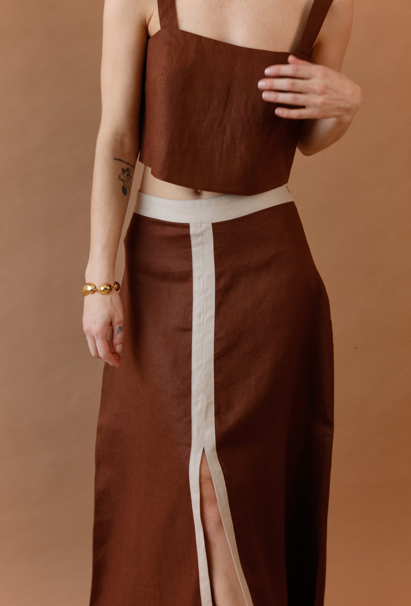 MARIA JOSE SKIRT BROWN